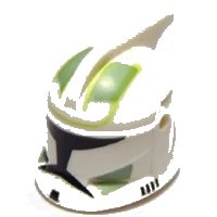 LEGO part Minifigure, Headgear Helmet SW Clone Trooper with Holes, Sand Green Markings Pattern 61189pb07