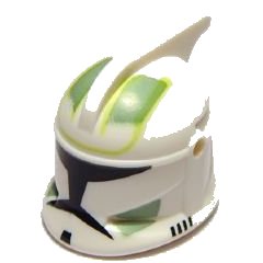 LEGO onderdeel Minifigure, Headgear Helmet SW Clone Trooper with Holes, Sand Green Markings Pattern (61189pb07)