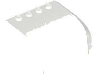 LEGO onderdeel Windscreen 5 x 6 x 2 Curved Top Canopy with 4 Studs 61484