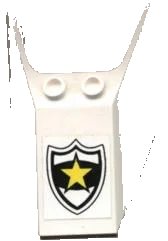 LEGO part Windscreen 6 x 4 x 1 1/3 with Bottom Tabs and Hollow Studs with Police Yellow Star Badge Pattern (Sticker) - Set 6545 6152apb01