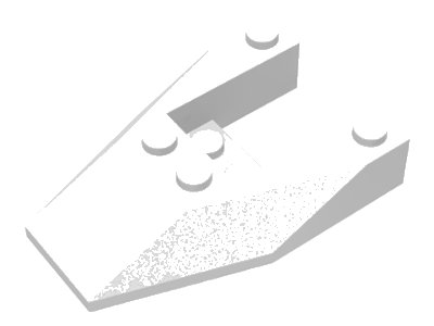 LEGO part Wedge 6 x 4 Cutout without Stud Notches (6153a)