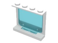 LEGO part Panel 1 x 4 x 3 with Fixed Glass 6156