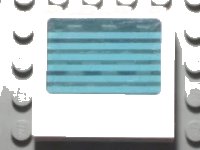 LEGO part Panel 1 x 4 x 3 with Fixed Glass with 6 White Stripes Pattern (Sticker) - Set 6666 6156pb01