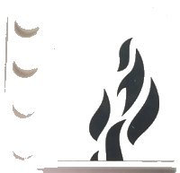 LEGO onderdeel Tile, Modified 4 x 4 with Studs on Edge with Black Flames Pattern Model Left Side (Sticker) - Set 70615 6179pb159L