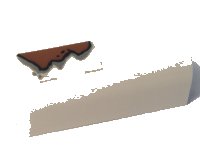 LEGO part Slope, Curved 1 x 4 x 1 1/3 with Rust Pattern (Sticker) - Set 10274 6191pb024