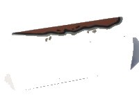 LEGO onderdeel Slope, Curved 1 x 4 x 1 1/3 with Rust Long Pattern (Sticker) - Set 10274 6191pb025