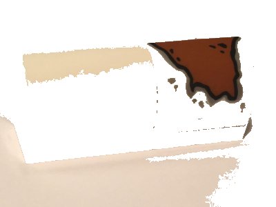 LEGO part Slope, Curved 1 x 4 x 1 1/3 with Rust Large Pattern (Sticker) - Set 10274 (6191pb026)