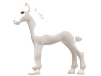 LEGO onderdeel Horse, Foal, Belville with Black Outlined Eyes with Brown Irises Pattern 6193pb05