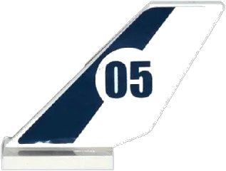 LEGO onderdeel Tail Shuttle with Dark Blue Stripe and '05' in White Circle Pattern on Both Sides (Stickers) - Set 60067 (6239pb046)
