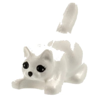 LEGO onderdeel Cat, Crouching with Black Eyes, Eyelashes and Nose Pattern (6251px1)