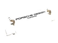 LEGO part Technic, Panel Curved 11 x 3 with Black 'PORSCHE DESIGN' and 'TIMEPIECES' Pattern (Sticker) - Set 42096 62531pb038