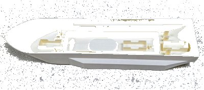 LEGO onderdeel Boat, Hull Unitary 51 x 12 x 6 with Side Bulges, Base (62791)