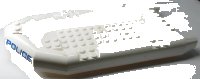 LEGO onderdeel Boat, Rubber Raft, Large with 'POLICE' Pattern on Both Sides (Stickers) - Set 60045 62812pb12