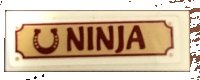 LEGO part Tile 1 x 3 with Horseshoe and 'NINJA' Pattern (Sticker) - Set 41126 63864pb082