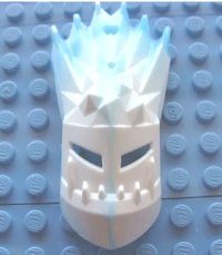 LEGO part Bionicle Mask Strakk With Marbled Trans-Light Blue Pattern 64260pb01