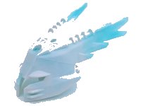 LEGO part Bionicle Mask Spiked Ice with Marbled Trans-Light Blue Pattern 64303pb01