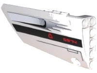 LEGO onderdeel Technic, Panel Fairing #17 Large Smooth, Side A with '5974' and Air Intake Pattern (Sticker) - Set 5974 64392pb003
