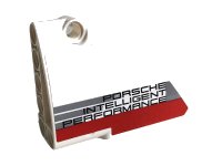 LEGO part Technic, Panel Fairing #13 Large Short Smooth, Side A with Porsche Intelligent Performance Logo and Red Stripe Pattern (Sticker) - Set 42096 64394pb022