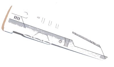 LEGO onderdeel Technic, Panel Fairing # 5 Long Smooth, Side A with Light Bluish Gray Stripes Pattern (Sticker) - Set 31313 (64681pb027)