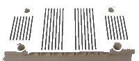 LEGO part Technic, Panel Plate 5 x 11 x 1 with Black Grille Lines Pattern (Sticker) - Set 42100 64782pb049