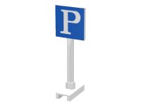 LEGO part Road Sign Square with Parking Pattern 647pb01