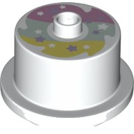 LEGO part Duplo Cake with Rainbow Frosting and Stars on Top Pattern 65157pb04