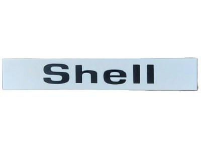 LEGO part Tile 1 x 6 with Black 'Shell' Pattern (6636pb348)
