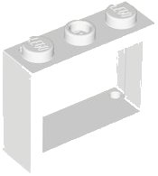 LEGO onderdeel Window 1 x 3 x 2 Flat Front 6798