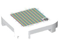 LEGO part Tile, Modified 4 x 4 with Rounded Corners and 4 Feet with Super Mario Scanner Code Explosion Pattern (Sticker) - Set 71409 68869pb010