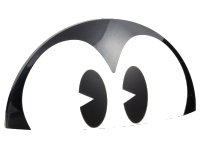 LEGO part Brick, Round 5 x 10 x 1 2/3 Dome Half with Black Eyes Pattern (Mickey Mouse) 68881pb002
