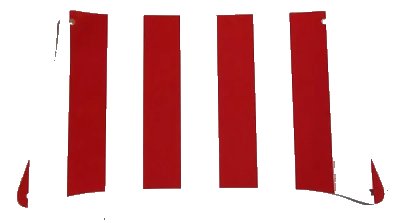 LEGO onderdeel Cloth Sail 36 x 20 Bottom with Red Thick Stripes Pattern (69261)