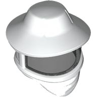 LEGO part Minifigure, Headgear Hat, Beekeeper with Molded Trans-Black Visor Pattern 69938pb02