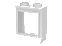 LEGO part Window 1 x 2 x 2 with Extended Lip, with Glass, Hole in Top 7026bc01