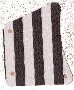 LEGO part Cloth Sail 9 x 11, 3 Holes with Black Stripes Pattern 70966