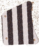 LEGO onderdeel Cloth Sail 9 x 11, 3 Holes with Black Stripes Pattern (70966)