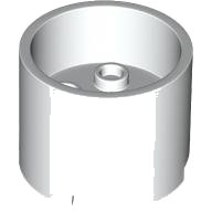 LEGO onderdeel Brick, Round 3 x 3 x 2 with Recessed Center and Axle Hole 73111