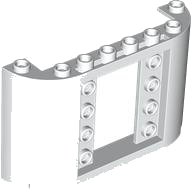 LEGO onderdeel Panel 2 x 8 x 4 with 2 x 3 1/3 Cutout with 4 Studs on Each Side 7323