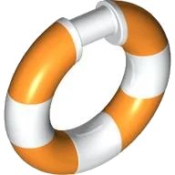 LEGO onderdeel Minifigure, Utensil Life Preserver with Molded Orange Sections Pattern (7649pb02)