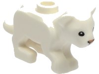 LEGO part Lion Baby Cub with Black Eyes and Nougat Nose Pattern 77307pb02