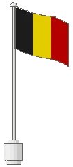 LEGO onderdeel Flag on Flagpole, Wave with Belgium Pattern 777p09