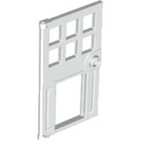 LEGO part Door 1 x 4 x 6 with 6 Panes, Stud Handle, and Hole for Pet Flap 79730