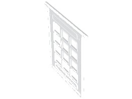 LEGO part Duplo Door / Window Pane 1 x 6 x 7 Hanging with 12 Panes (79789)