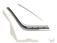 LEGO part Wedge 3 x 2 Right No Studs with Black, Dark Bluish Gray and Light Bluish Gray Stripes and Bugatti Centodieci Car Headlight Pattern 80178pb012