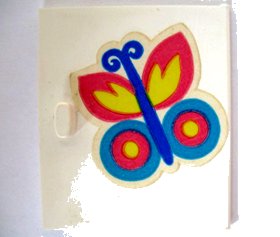 LEGO onderdeel Homemaker Cupboard Door 4 x 4 with Butterfly Pattern (Sticker) - Set 292 (838pb08)