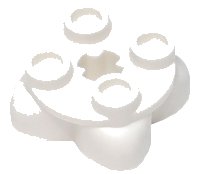 LEGO part Legs with Plate Round 2 x 2 and Axle Hole - 4 Feet 84867