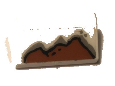 LEGO onderdeel Slope 30 1 x 2 x 2/3 with Rust Pattern (Sticker) - Set 10274 (85984pb288)