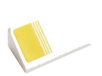 LEGO part Slope 30 1 x 2 x 2/3 with Yellow Stripes Pattern Model Left Side (Sticker) - Set 76897 85984pb295L