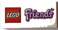LEGO part Tile 2 x 4 with LEGO Friends Logo with Butterfly Pattern 87079pb0124