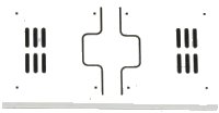 LEGO onderdeel Tile 2 x 4 with Black Lines, Vents and 8 Rivets Pattern (Sticker) - Set 70709 87079pb0146