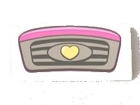 LEGO onderdeel Tile 2 x 4 with Car Front Grille with Bright Light Yellow Heart Pattern 87079pb0351